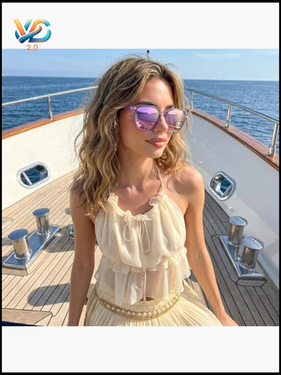 Oversized Square Mirrored Polarized Sunglasses UV400 Beach Eyewear main image 5